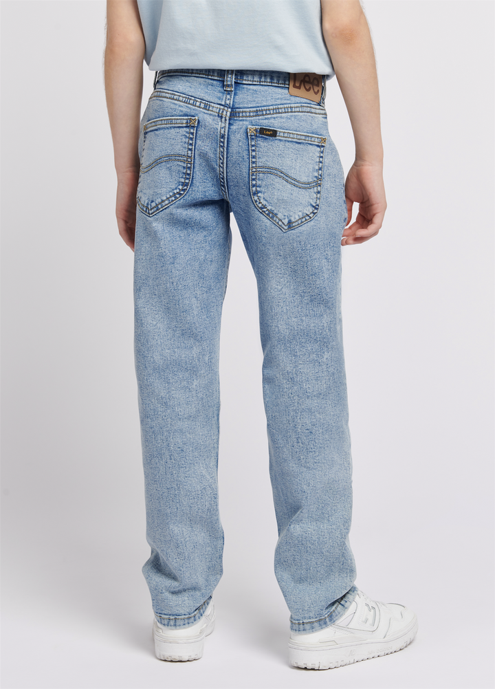 lyse jeans loose fit Lys Blå Melert