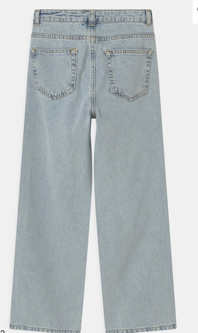 lyse jeans med slitte detaljer Lys Blå Melert