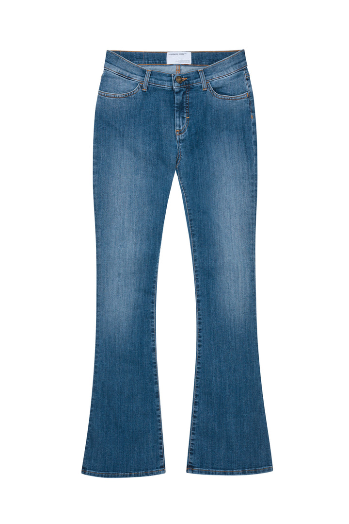 slengbukse jeans Mørk Blå Melert