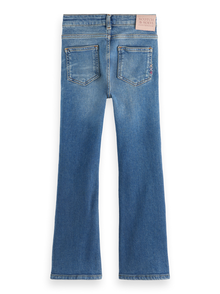 flare jeans Lys Blå Melert
