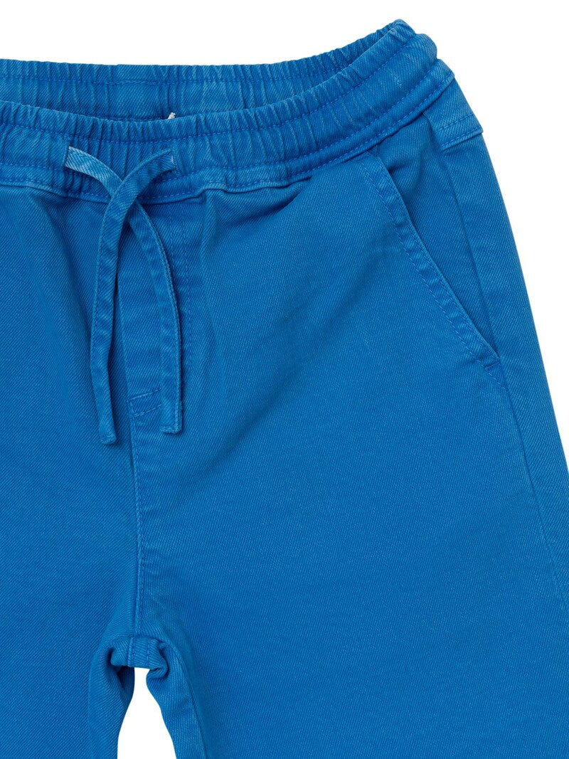 shorts med knytting Blå
