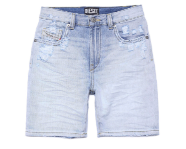 jeans shorts med hull Lys Blå Melert