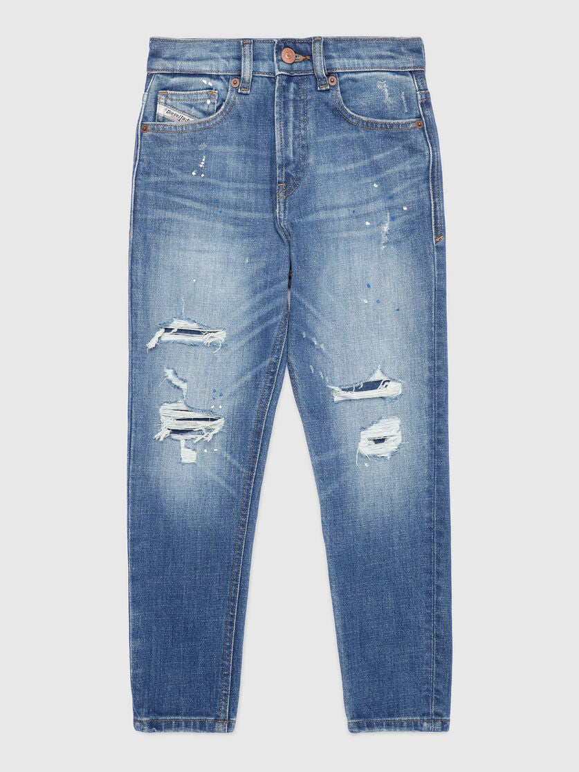jeans med hull Lys Blå Melert