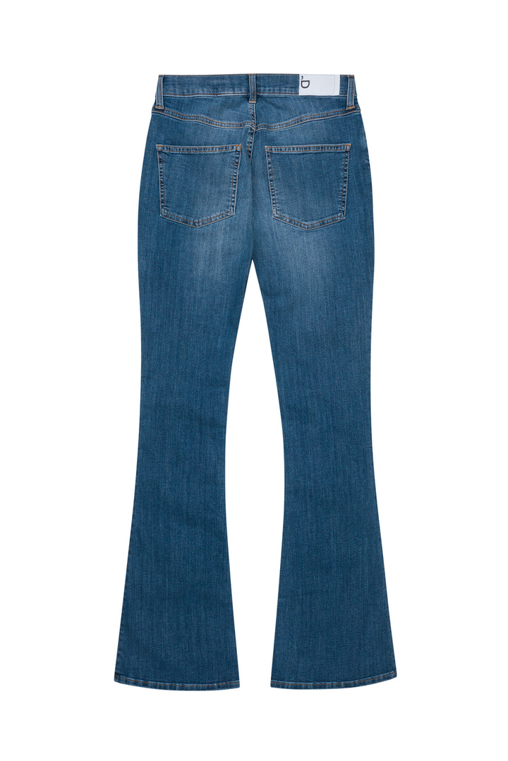 slengbukse jeans Mørk Blå Melert