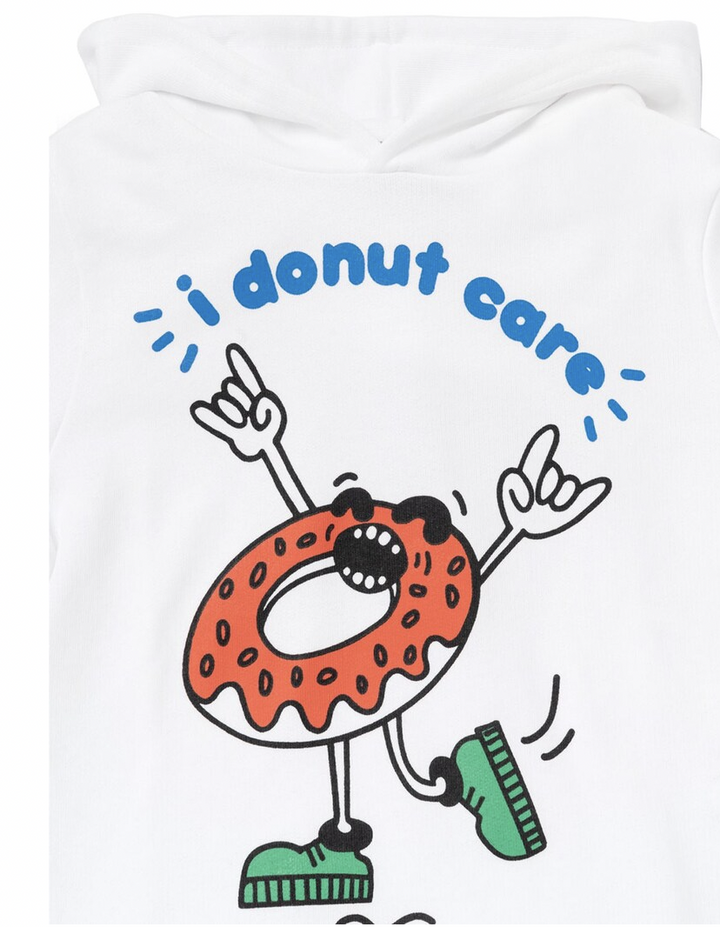 donut care hoodie Hvit