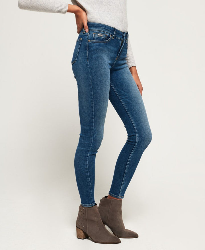 Skinny jeans Mørk Blå Melert