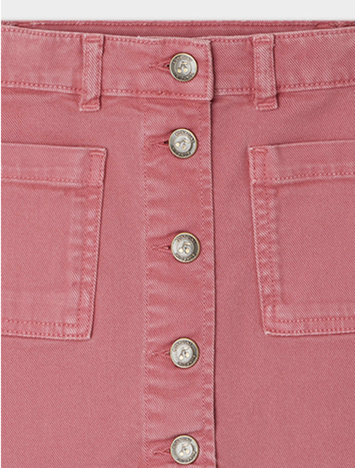 Jeansskjørt med knapper Rosa